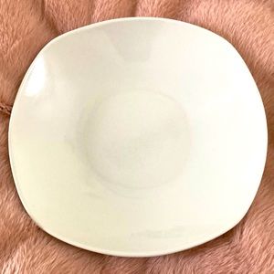 White Porcelain Denmark Brand Geometric Serving Bowl in Cool Shape